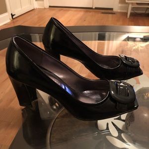 Black Patent Leather Etienne Aigner Heels